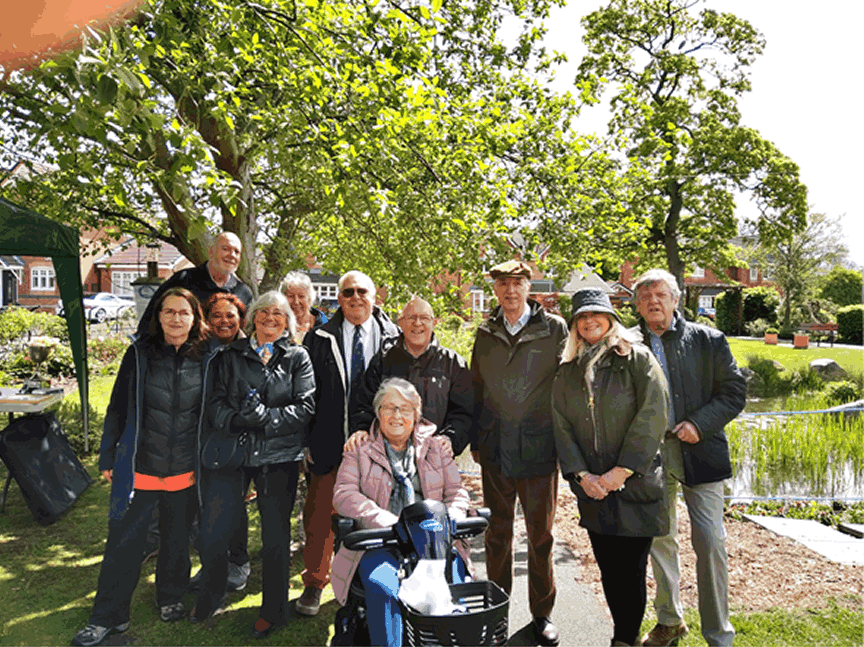 The Lord-Lieutenant, with Stephen Burrows DL and Pamela Brown DL, visiting beneficiaries of The Duchy of Lancaster Benevolent Fund, the River Oaks Charity, May 2021