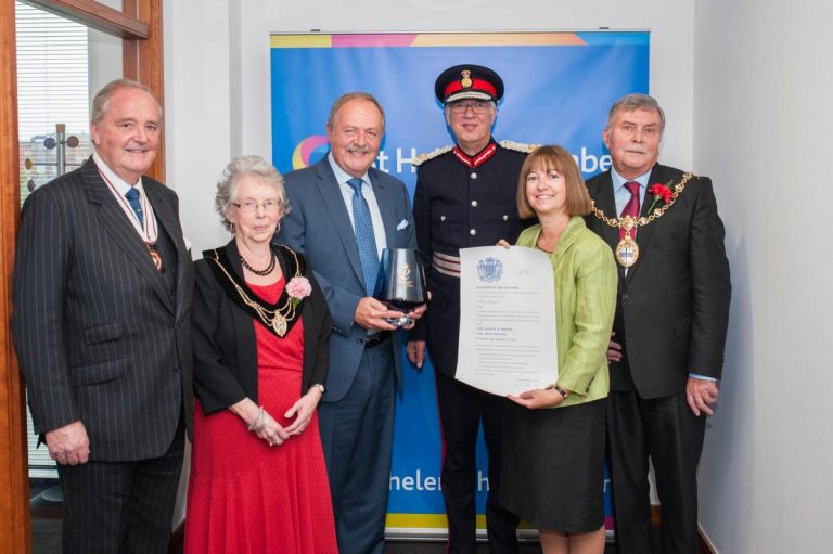 St Helen’s Chamber receiving the Queen’s Award for Enterprise