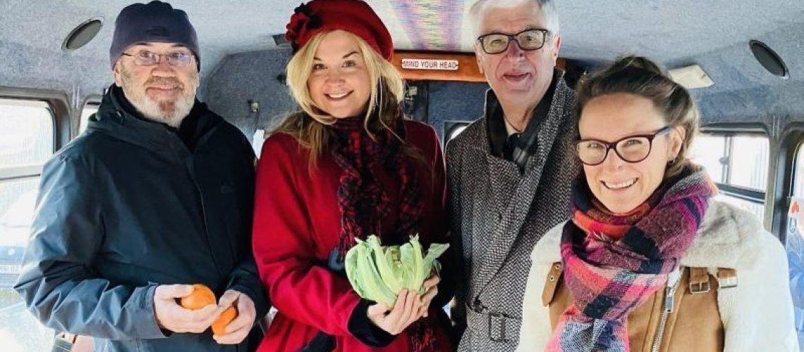 Queen of Greens Bus Paul Flannery from Queen of Greens, Dr. Naomi Maynard from Feeding Liverpool with the Lord-Lieutenant, Mr. Mark Blundell and Natalie Reeves Billing DL